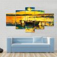 Abstract Of Boat & Jetty Canvas Wall Art Online Hot Sale