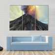 Active Volcano Belches Smoke Canvas Wall Art Supply