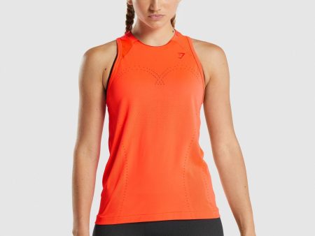 Gymshark Apex Seamless Tank - Orange Online Hot Sale