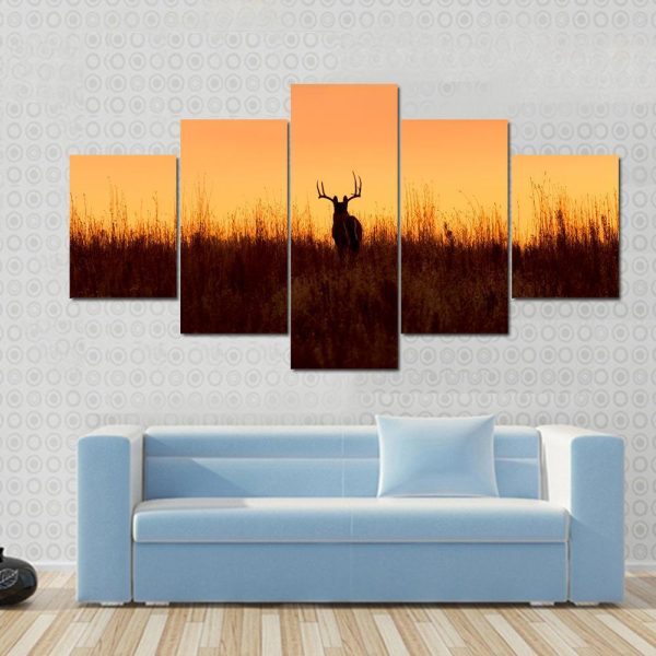 Whitetail Buck In The Sunrise Canvas Wall Art Discount