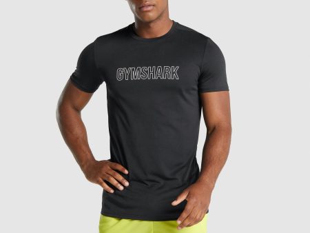 Gymshark Arrival Graphic T-Shirt - Black For Cheap