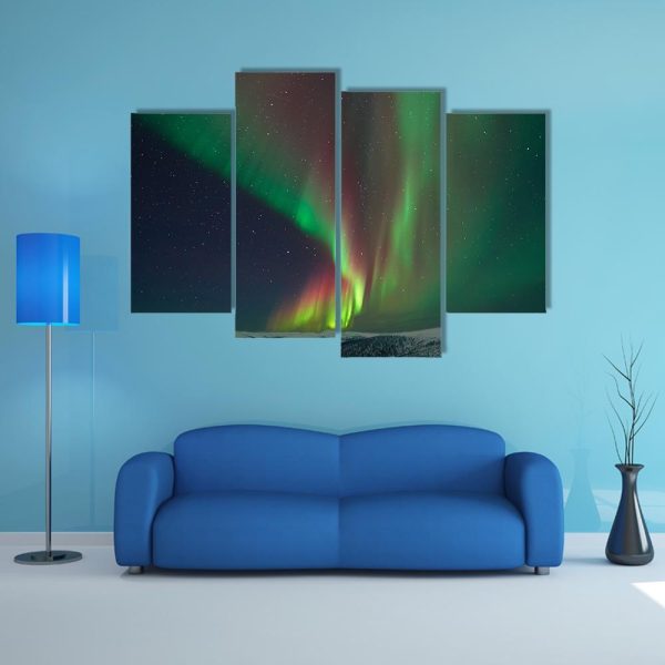 Aurora Borealis & Meteors Canvas Wall Art Online