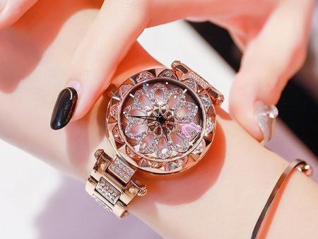 Women Waterproof Flower Quartz Watch Discount