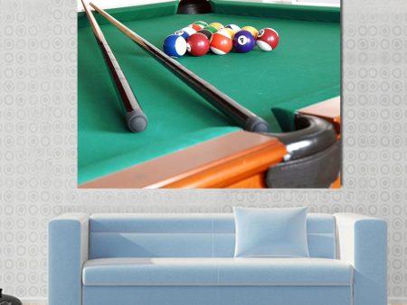 Snooker Balls & Cue Canvas Wall Art Fashion