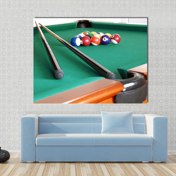 Snooker Balls & Cue Canvas Wall Art Fashion