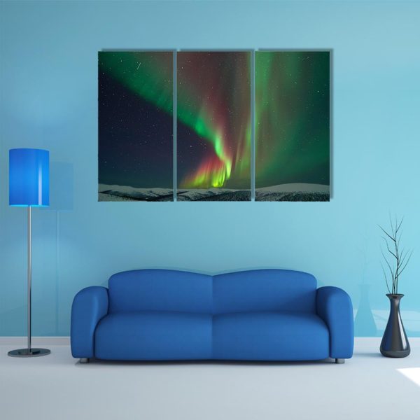 Aurora Borealis & Meteors Canvas Wall Art Online