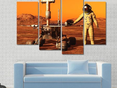 Astronaut & Mars Rover Canvas Wall Art Online