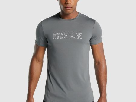 Gymshark Arrival Graphic T-Shirt - Charcoal Discount