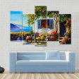 Abstract House Near The Sea Canvas Wall Art Online now