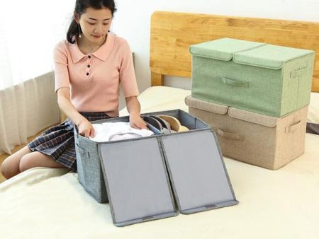 Cloth Art Folding Storage Box With Cover Fashion