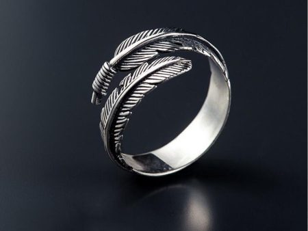 Sterling Silver Feather Open Rings Supply