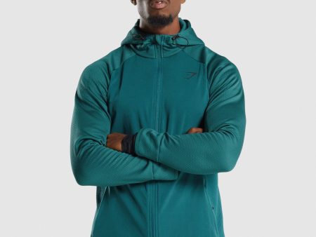 Gymshark Apex Zip Hoodie - Teal Hot on Sale