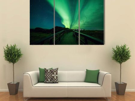 Aurora Borealis In Iceland Canvas Wall Art Supply