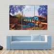 Abstract Fishing Village Canvas Wall Art on Sale