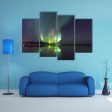 Northern Lights Over Skagsanden Beach Canvas Wall Art on Sale