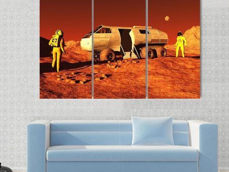 Astronauts & Mars Rover Canvas Wall Art Sale