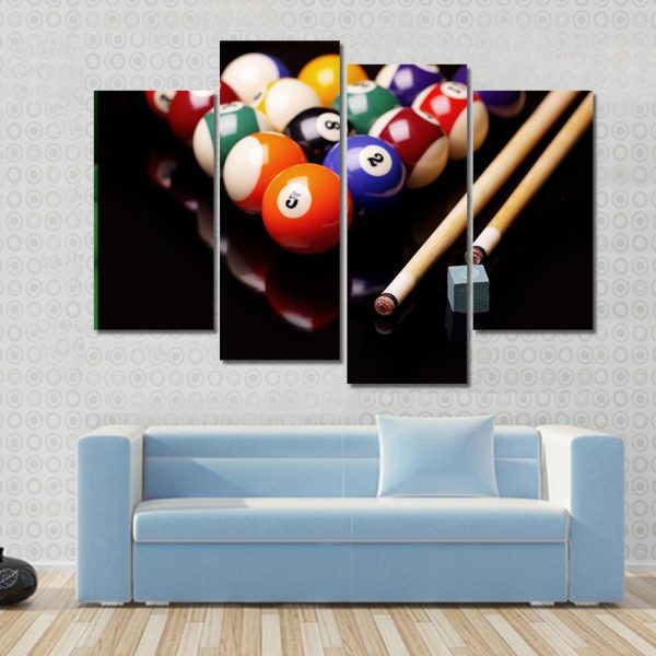 Snooker Equipment Canvas Wall Art Cheap