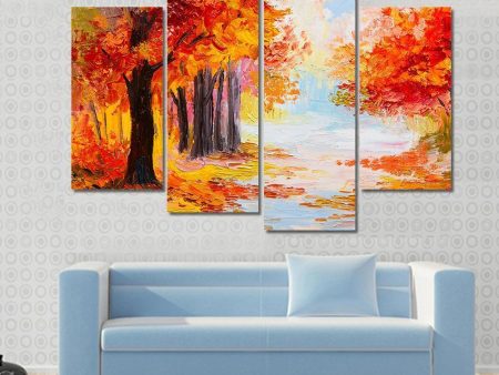 Abstract Autumn Forest Canvas Wall Art Sale