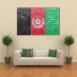 Afghanistan Flag On Bricks Wall Canvas Wall Art Discount