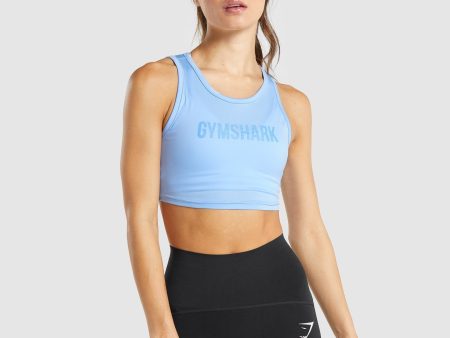 GS Power Crop Top - Blue Hot on Sale