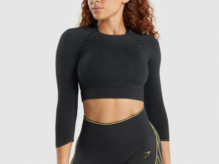 Gymshark Apex Seamless Crop Top - Black Fashion