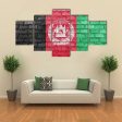 Afghanistan Flag On Bricks Wall Canvas Wall Art Discount