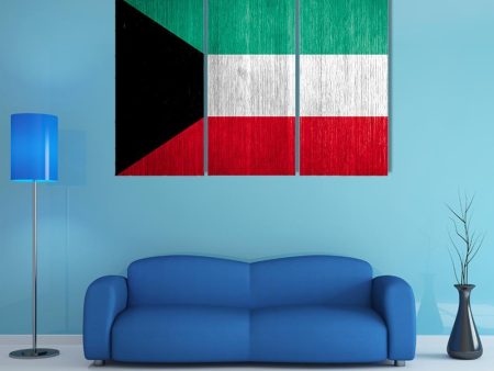 Kuwait Flag Canvas Wall Art Online now