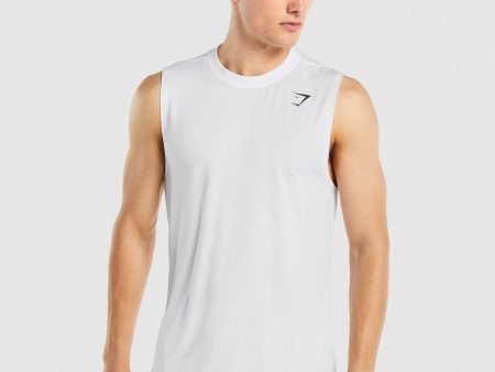 Gymshark Arrival Sleeveless Tee - White For Discount