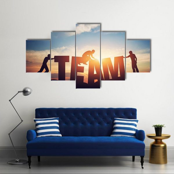 Teamwork Concept Canvas Wall Art Discount