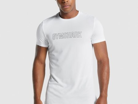 Gymshark Arrival Graphic T-Shirt - White Cheap