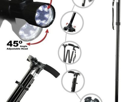 Multi-Function LED Folding Walking Stick Sale