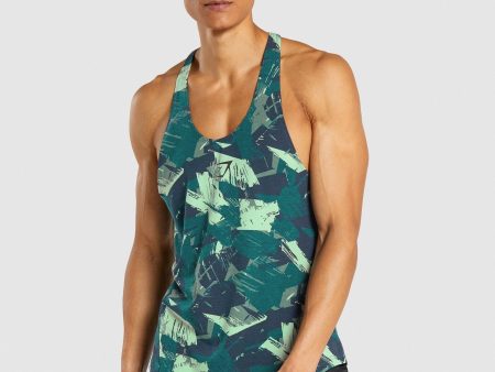 Gymshark Bold Stringer - Green Print Supply