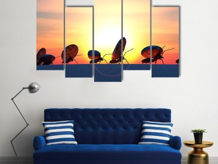 Ants Moving Stones Canvas Wall Art Cheap