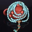 108 Natural Turquoise Bead Wrist Mala Bracelets Online Sale