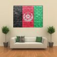 Afghanistan Flag On Bricks Wall Canvas Wall Art Discount