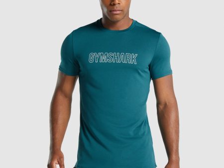 Gymshark Arrival Graphic T-Shirt - Teal For Sale