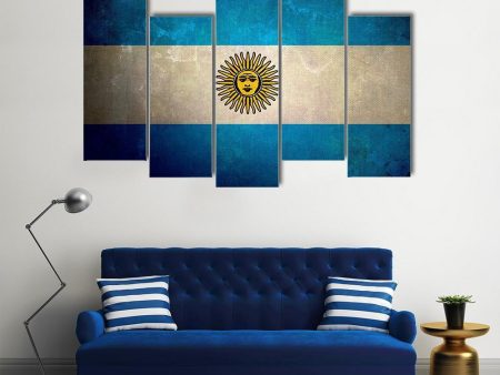 Argentina Flag Grunge Texture Canvas Wall Art Online Sale