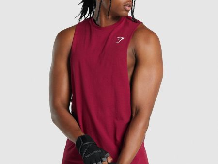 Gymshark Critical 2.0 Drop Arm Tank - Burgundy Online Hot Sale