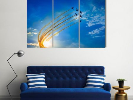 Airplanes On Airshow Canvas Wall Art Discount