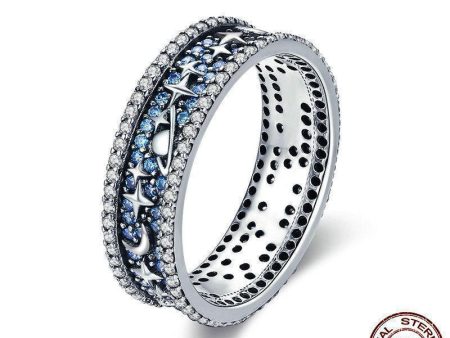 Sparkling Eternal Galaxy Sterling Silver Rings Hot on Sale