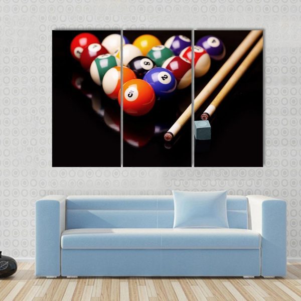 Snooker Equipment Canvas Wall Art Cheap