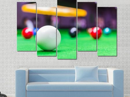 Snooker Ball On Snooker Table Canvas Wall Art For Sale