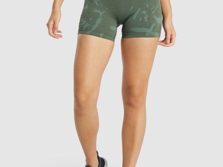 Gymshark Adapt Camo Seamless Shorts - Savanna | Green Cheap