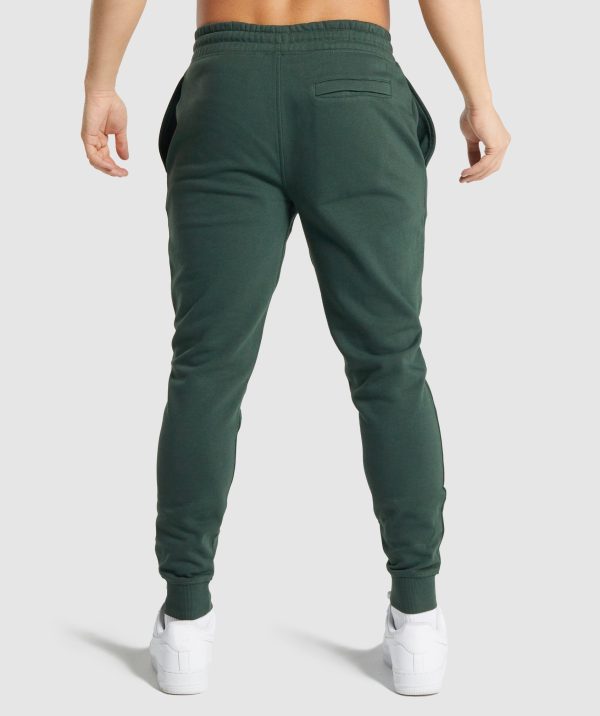 Gymshark Crest Joggers - Dark Green Hot on Sale