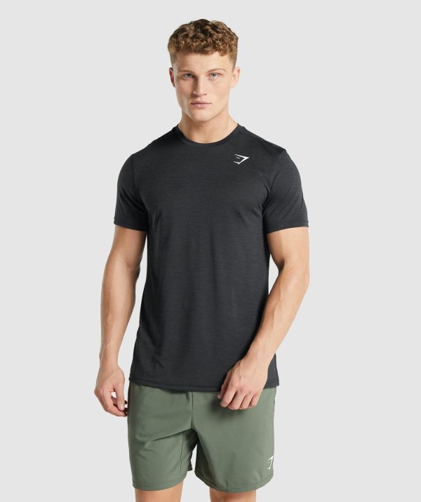 Gymshark Arrival Marl T-Shirt - Black Marl Hot on Sale