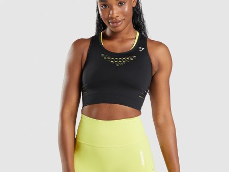 Gymshark Energy Seamless Crop Top - Black Fashion