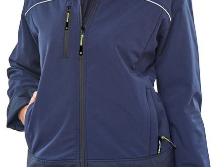 LADIES NAVY SOFT SHELL JKT Discount