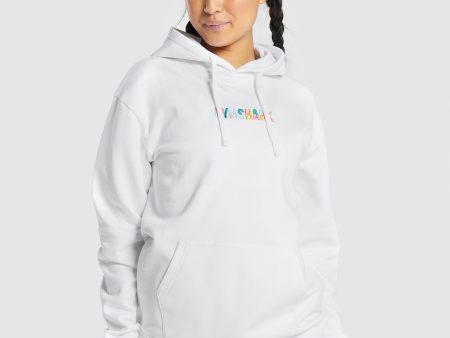 Gymshark Sundae Graphic Oversized Hoodie - White Discount