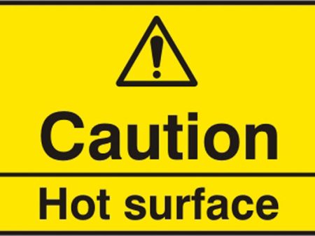 CAUTION HOT SURFACE SAV (PK5) 75MM X 50MM For Cheap