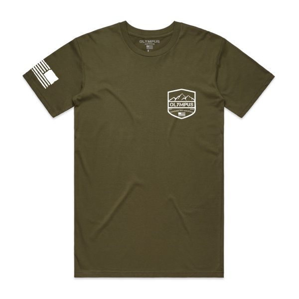 CONQUER CREST TEE - COLORS on Sale